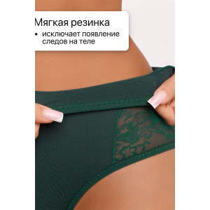 Трусы женские 8002 OIRO хлопок стрейч (р-ры: 44-56) синий, зеленый, бордовый - упаковка 3 шт. 