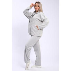Костюм двойка женский 299 флис (р-ры: 48-58) светло-серый