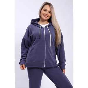 Костюм двойка женский 299 флис (р-ры: 48-58) синий
