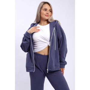 Костюм двойка женский 299 флис (р-ры: 48-58) синий