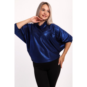 Блузка женская №32738 шифон (р-ры: 48-62) темно-синий