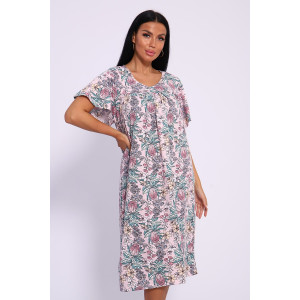 Сорочка женская №13258 кулирка (последний размер) розовый 56