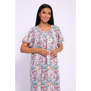 Сорочка женская №13258 кулирка (последний размер) розовый 56