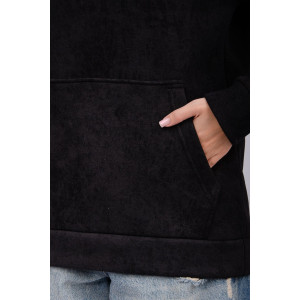 Худи женское "Сальма 2" футер 3-х нитка с начесом (р-ры: 42-60) черный