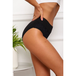 Трусы женские №64867 кулирка с лайкрой (р-ры: 46-50) черный