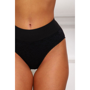 Трусы женские №64867 кулирка с лайкрой (р-ры: 46-50) черный
