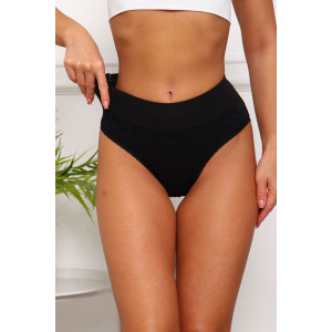 Трусы женские №64867 кулирка с лайкрой (р-ры: 46-50) черный