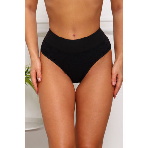 Трусы женские №64867 кулирка с лайкрой (р-ры: 46-50) черный