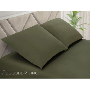 Простыня классическая поплин однотонный лавровый лист