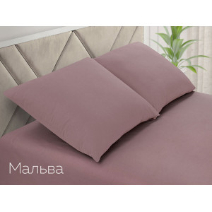 Простыня классическая поплин однотонный мальва