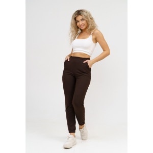 Брюки женские БР-09 футер 2-х нитка с лайкрой (последний размер) шоколадный 48,54