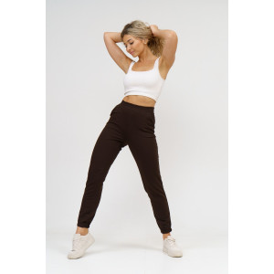 Брюки женские БР-09 футер 2-х нитка с лайкрой (последний размер) шоколадный 48,54