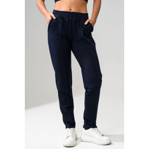 Брюки женские №67169О футер с лайкрой 2-х нитка (р-ры: 42-64) темно-синий