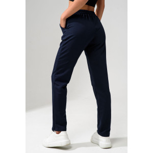 Брюки женские №67169О футер с лайкрой 2-х нитка (р-ры: 42-64) темно-синий