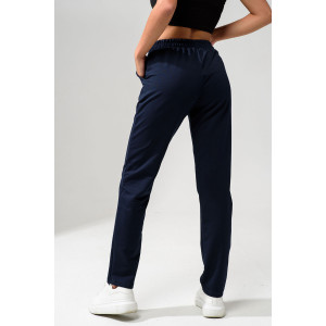 Брюки женские №67169О футер с лайкрой 2-х нитка (р-ры: 42-64) темно-синий