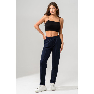 Брюки женские №67169О футер с лайкрой 2-х нитка (р-ры: 42-64) темно-синий