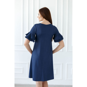 Платье женское "Тая" вискоза (последний размер) синий 46 Платье женское "Тая" вискоза (последний размер) синий 46