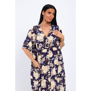 Халат женский "Кокетка" (пуговицы) кулирка (р-ры: 64-70) Халат женский "Кокетка" (пуговицы) кулирка (р-ры: 64-70)