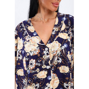 Халат женский "Кокетка" (пуговицы) кулирка (р-ры: 64-70) Халат женский "Кокетка" (пуговицы) кулирка (р-ры: 64-70)