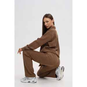 Костюм двойка женский №20686 вельвет (р-ры: 46-56) коричневый