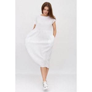 Платье женское "Бриз Б" муслин (последний размер) белый 48,52