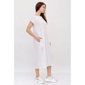 Платье женское "Бриз Б" муслин (последний размер) белый 48,52