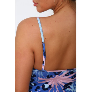 Сорочка женская В003 вискоза (последний размер) синий-бордовый папоротник 46-48 Сорочка женская В003 вискоза (последний размер) синий-бордовый папоротник 46-48