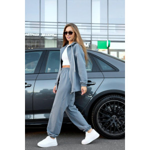 Костюм двойка женский "Бетти С" футер 2-х нитка (последний размер) серый 46,48,54,56