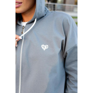 Костюм двойка женский "Бетти С" футер 2-х нитка (последний размер) серый 46,48,54,56