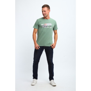Футболка мужская №058 кулирка пенье (р-ры: M-6XL) оливковый
