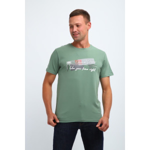 Футболка мужская №058 кулирка пенье (р-ры: M-6XL) оливковый