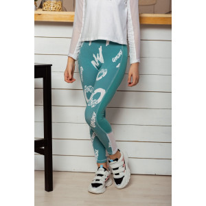 Лосины детские №8231 кулирка с лайкрой (р-ры: 34-40) зеленый Лосины детские №8231 кулирка с лайкрой (р-ры: 34-40) зеленый