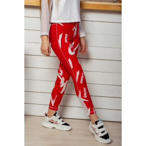 Лосины детские №8231 кулирка с лайкрой (р-ры: 34-40) красный