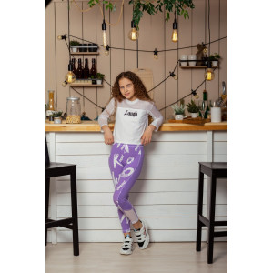 Лосины детские №8231 кулирка с лайкрой (р-ры: 34-40) лавандовый Лосины детские №8231 кулирка с лайкрой (р-ры: 34-40) лавандовый