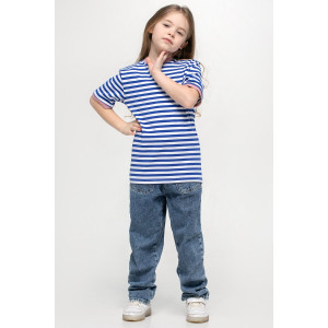 Футболка детская "Бриз" кулирка (р-ры: 92-128) синий-розовый Футболка детская "Бриз" кулирка (р-ры: 92-128) синий-розовый