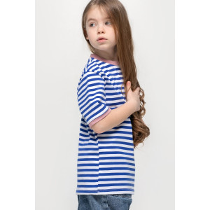 Футболка детская "Бриз" кулирка (р-ры: 92-128) синий-розовый Футболка детская "Бриз" кулирка (р-ры: 92-128) синий-розовый