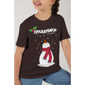 Футболка детская "Карнавал-1" кулирка (р-ры: 140-170) шоколадный