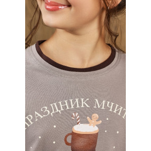 Костюм двойка детский "Твикс-1" кулирка (р-ры: 128-170) серый