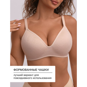 Бюстгальтер женский OIRO без косточек 1317007 Snowdrop бежевый