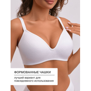 Бюстгальтер женский OIRO без косточек 1317007 Snowdrop белый