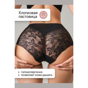 Трусы женские 0209 OIRO нейлон (р-ры: 46-60) черный - упаковка 3 шт. 