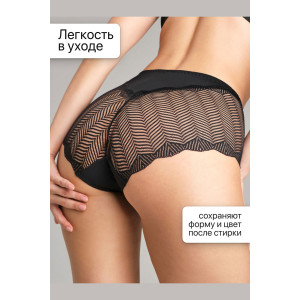 Трусы женские 0208 OIRO нейлон (р-ры: 46-60) черный - упаковка 3 шт. 