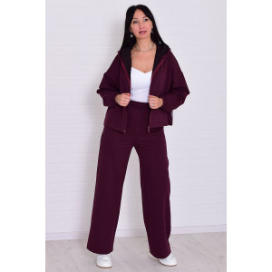 Костюм двойка женский 5345а футер 2-х нитка (последний размер) слива 48,50