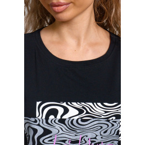 Футболка женская 940/1 кулирка с лайкрой пенье (последний размер) черный 56,58