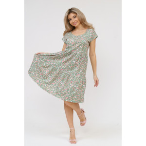 Платье женское 875 кулирка (последний размер) светлая олива 56