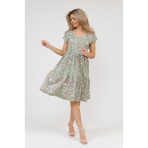 Платье женское 875 кулирка (последний размер) светлая олива 56