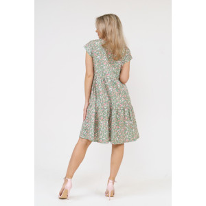 Платье женское 875 кулирка (последний размер) светлая олива 56