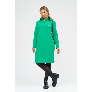 Платье женское 967 футер с лайкрой (последний размер) зеленый 46 Платье женское 967 футер с лайкрой (последний размер) зеленый 46