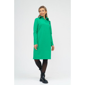 Платье женское 967 футер с лайкрой (последний размер) зеленый 46 Платье женское 967 футер с лайкрой (последний размер) зеленый 46