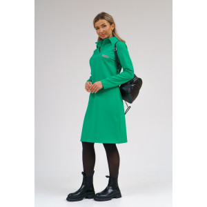 Платье женское 967 футер с лайкрой (последний размер) зеленый 46 Платье женское 967 футер с лайкрой (последний размер) зеленый 46